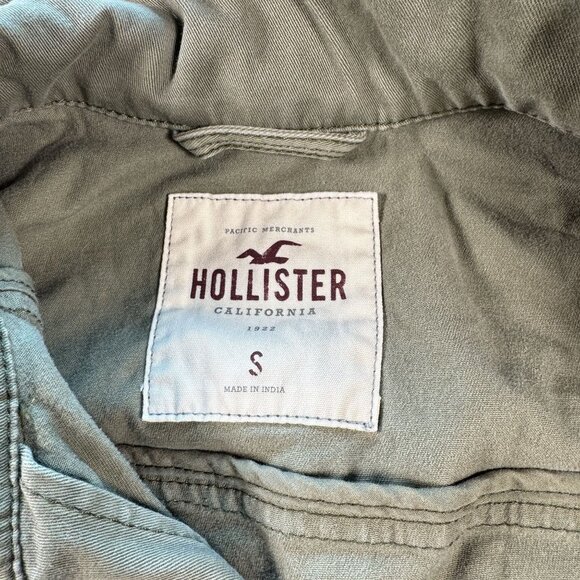 Hollister Womens Olive Green Utility Jacket With Snap Buttons & Pockets Size S - Picture 4 of 9